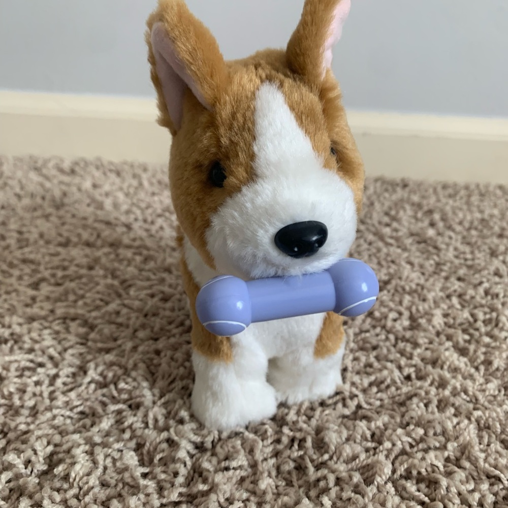American girl doll dog with magnetic toy